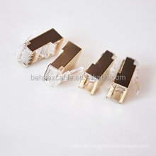 Cat7 RJ45 High Speed Golden Shielded Connector Crystal Plug